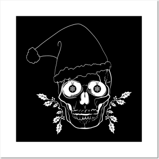 Merry Scary Christmas white Posters and Art